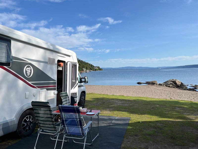Met de Camper op het Strand